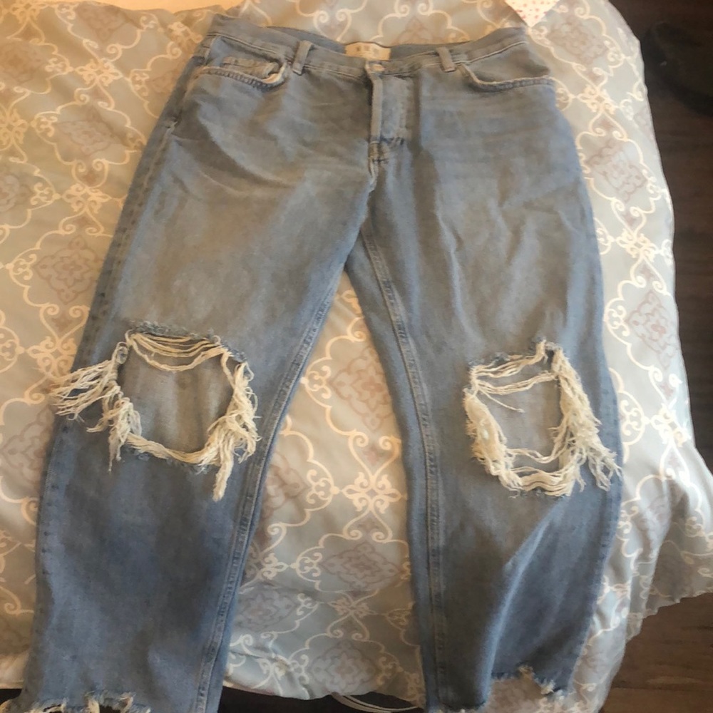Free People cropped mom jeans NWT